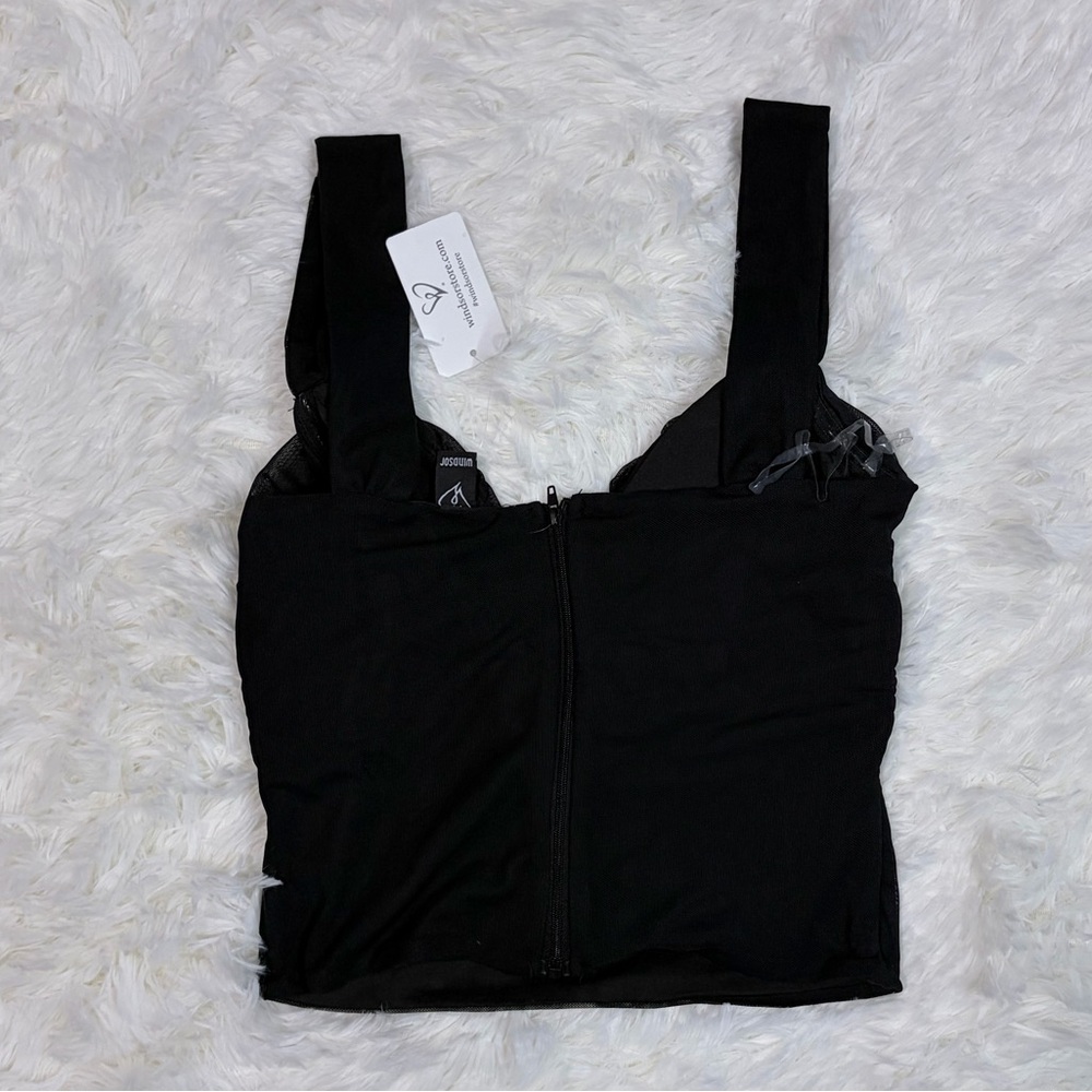 Windsor Ruched Bustier Rhinestone Top - Picture 2 of 5